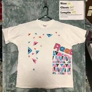 Mens XXL 2XL VINTAGE Colorful Reebok Sport T-Shirt